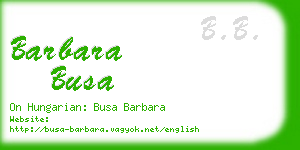 barbara busa business card